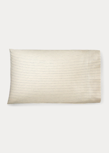 Ralph Lauren Graydon Stripe Pillowcase Set In Dune And Indigo