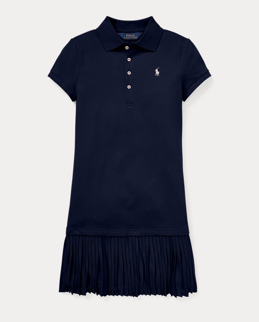 Pleated Polo Dress