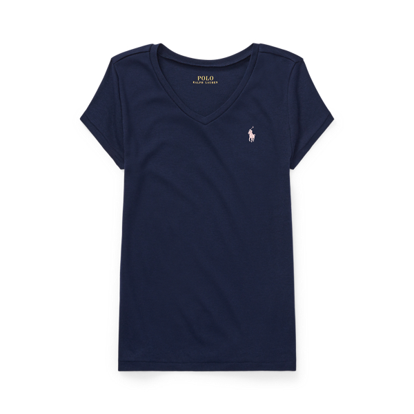 girl polo v neck t shirts