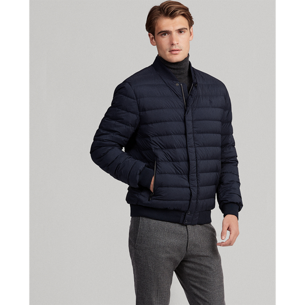 packable down baseball jacket