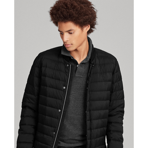 packable down baseball jacket