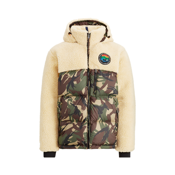 ralph lauren paneled down hoodie