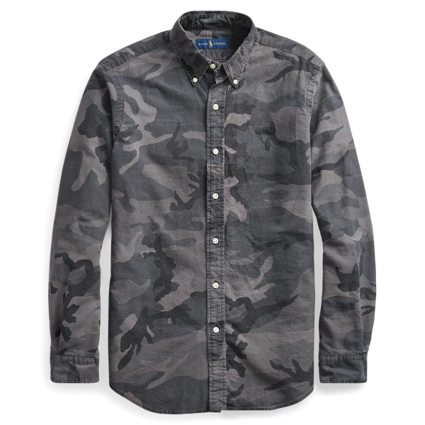 polo ralph lauren classic fit camo oxford shirt