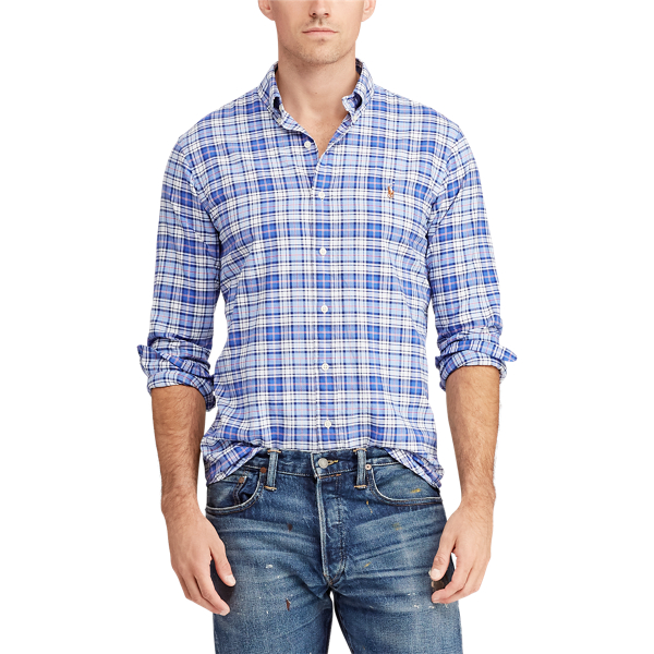 Big & Tall Classic Fit Plaid Oxford Shirt 3
