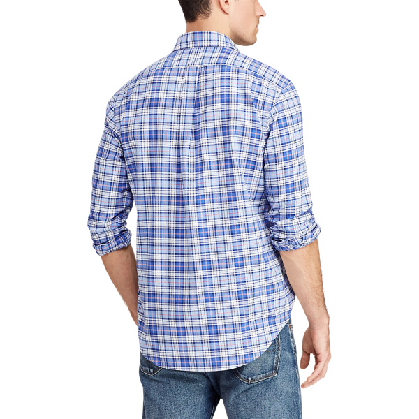 Big & Tall Classic Fit Plaid Oxford Shirt 4