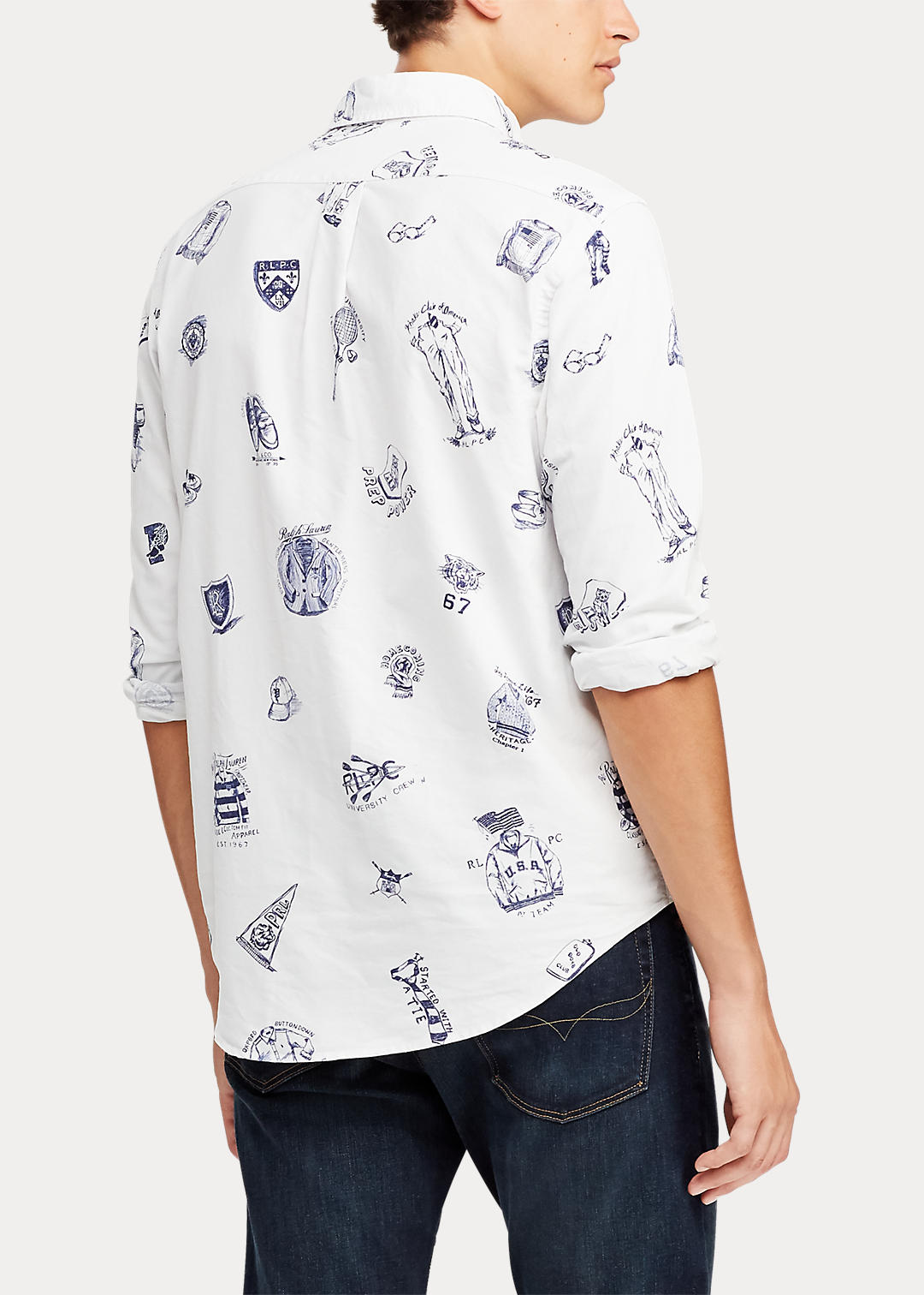 Big & Tall Classic Fit Print Oxford Shirt 4