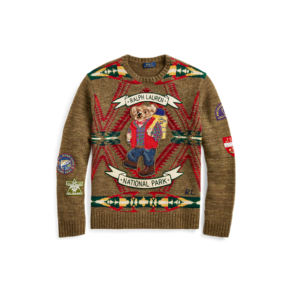 ralph lauren hiking bear sweater