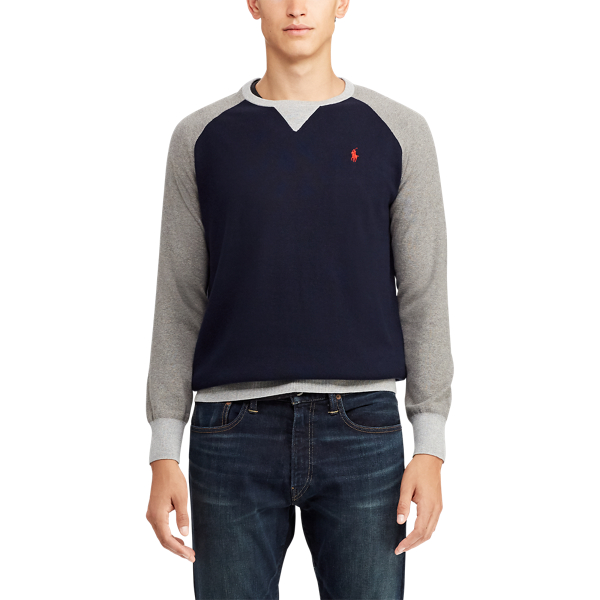 Big & Tall Color-Blocked Cotton Sweater 3