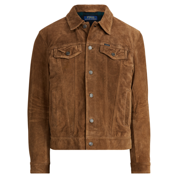 ralph lauren suede trucker jacket