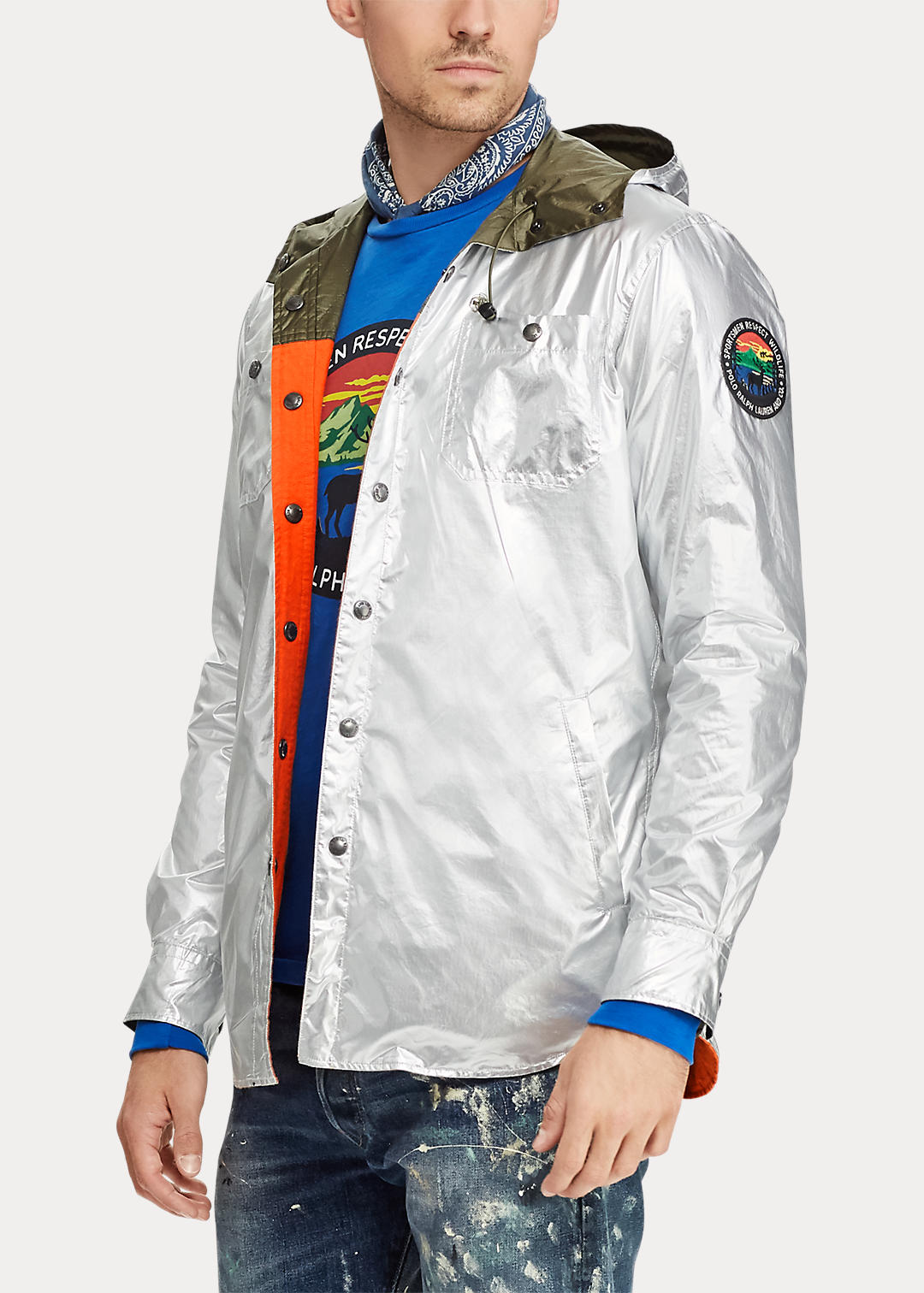 Polo Ralph Lauren Reversible Hooded Shirt Jacket 6