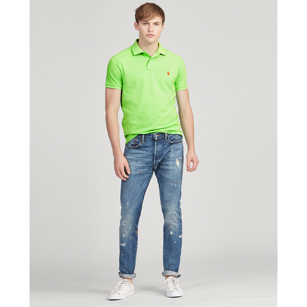 ralph lauren custom fit stretch mesh polo