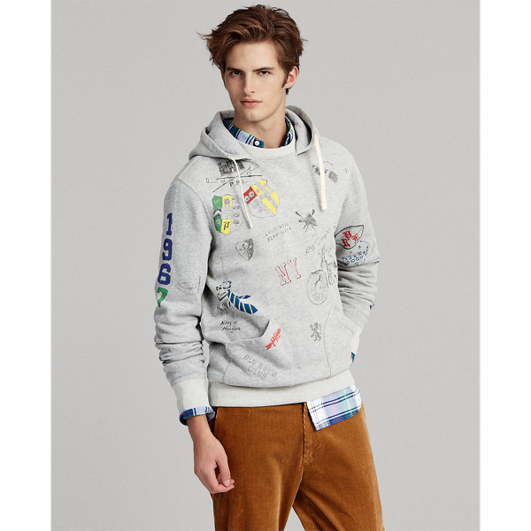 Cotton-Blend-Fleece Hoodie for Men | Ralph Lauren® IE