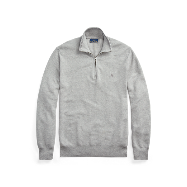 Pull demi-zippé en coton