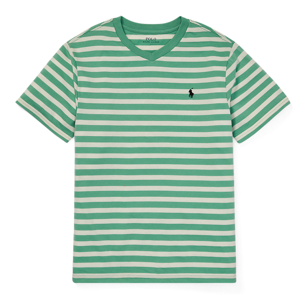 Boys 8-20 Striped Jersey V-Neck T-Shirt 1