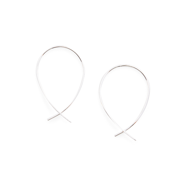 Lauren Ralph Lauren Threader Metal Earrings In Silver
