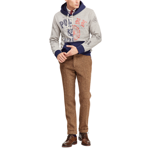 patchwork fleece hoodie