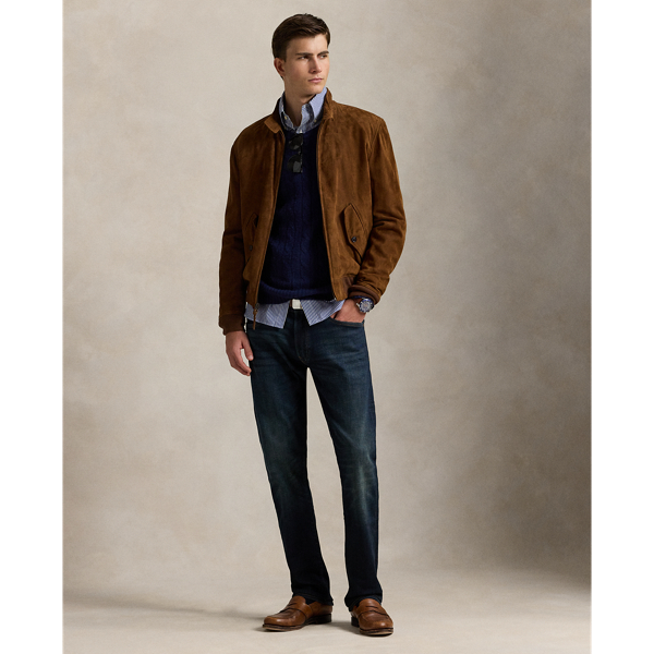 The Varick features a regular rise and a straight-leg silhouette, which is fitted through the thigh and relaxed from the knee down. These lightweight jeans are made with stretch cotton denim for enhanced comfort.