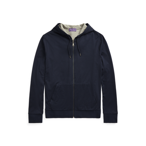 Sweat à capuche zippé fil d'Écosse