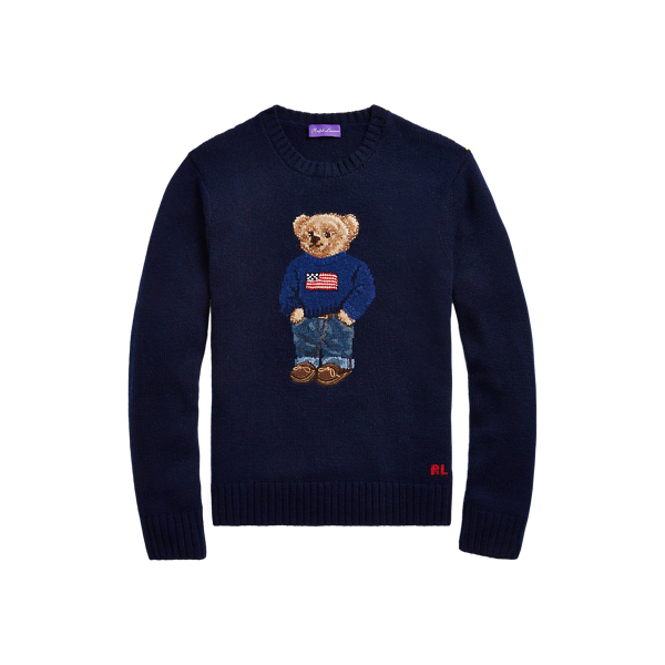 ralph lauren teddy bear sweater