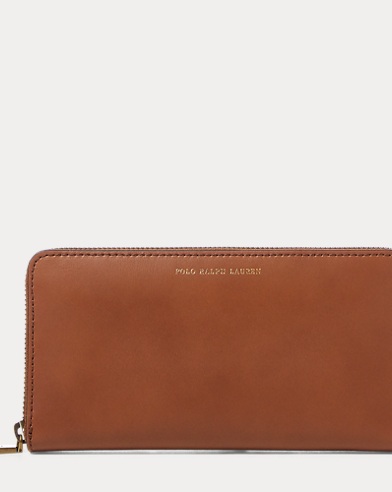 Leather Zip-Around Wallet. Exclusive. Polo Ralph Lauren