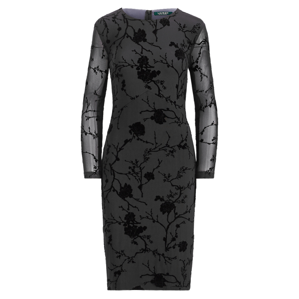 ralph lauren floral mesh dress