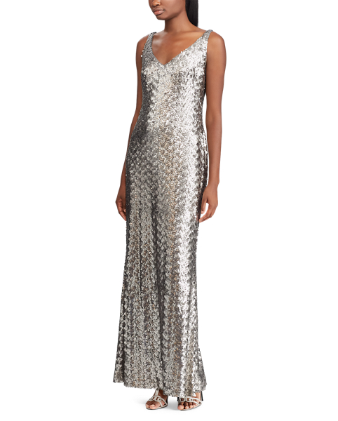 Lauren Sequined Evening Gown 2