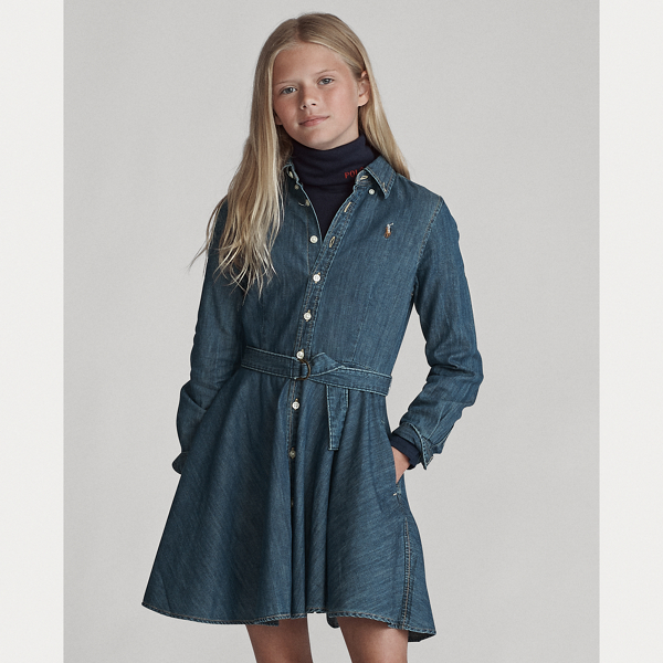 polo ralph lauren stretch denim shirtdress