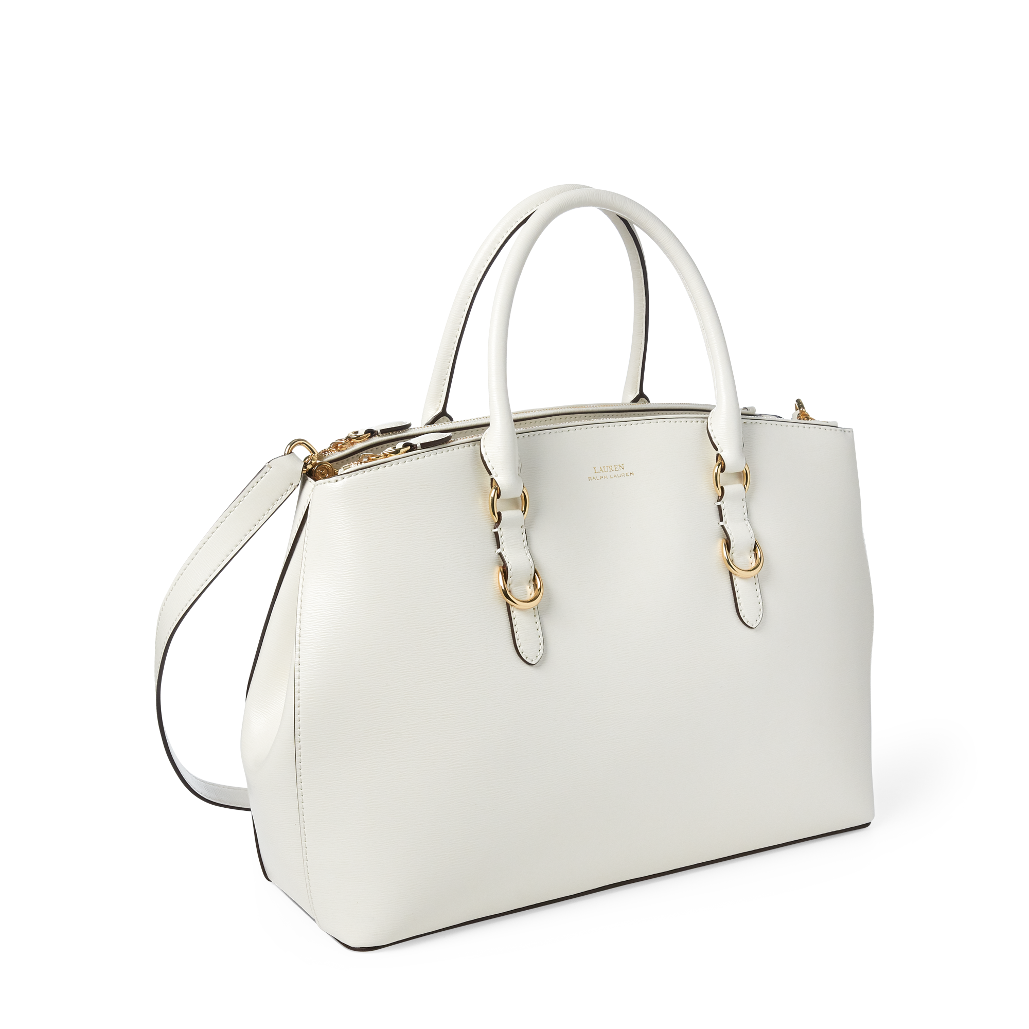 Ralph Lauren Leather Double-Zip Satchel. 2