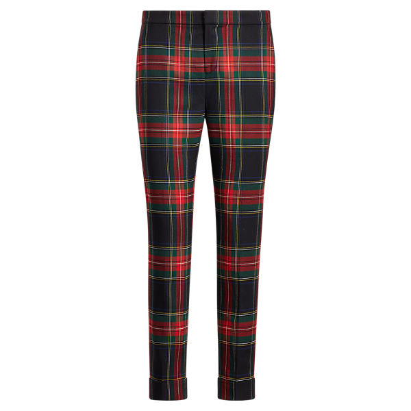 lauren ralph lauren tartan skinny crop pants