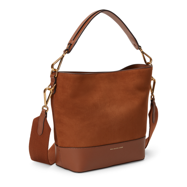ralph lauren nubuck leather hobo bag