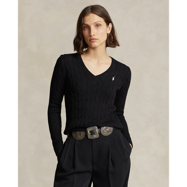 Women's Cable-Knit V-Neck Sweater | Ralph Lauren