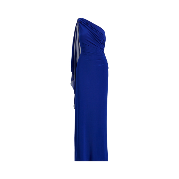 ralph lauren georgette cape dress