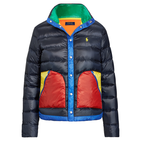 polo color block jacket