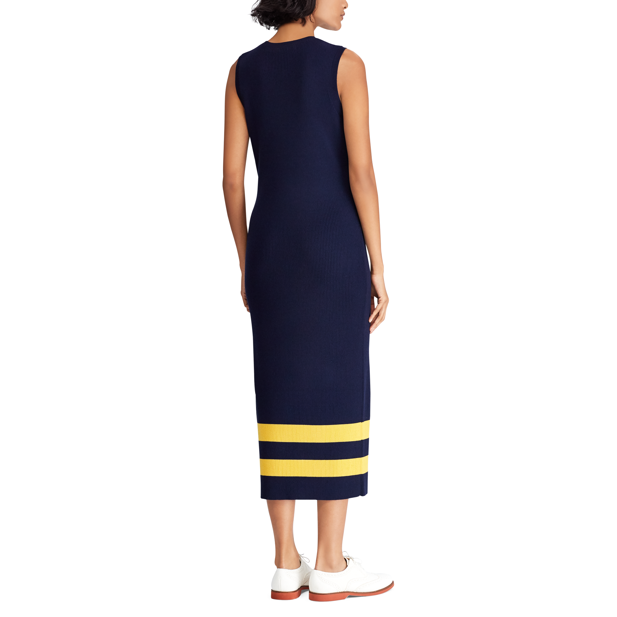 Ralph Lauren Striped Wool Sleeveless Dress. 4