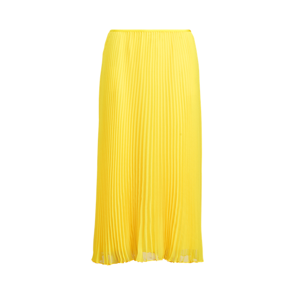 polo ralph lauren pleated georgette midi skirt