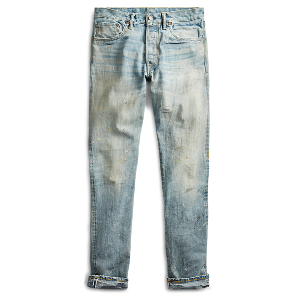 Men Barrel Leg Long Jeans - Off White - SM2510167A