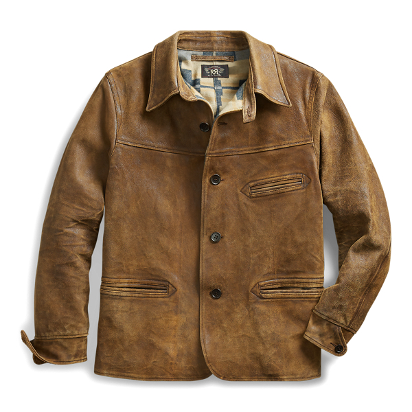 RRL Leather Car Coat 1