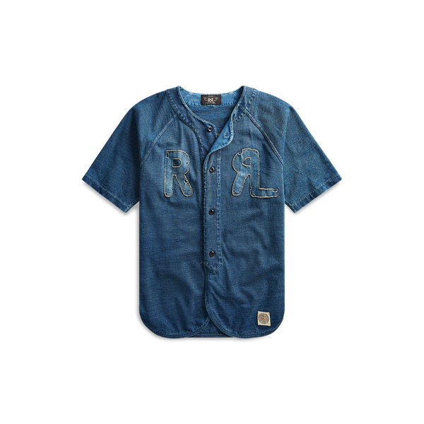 Indigo Cotton Baseball Jersey