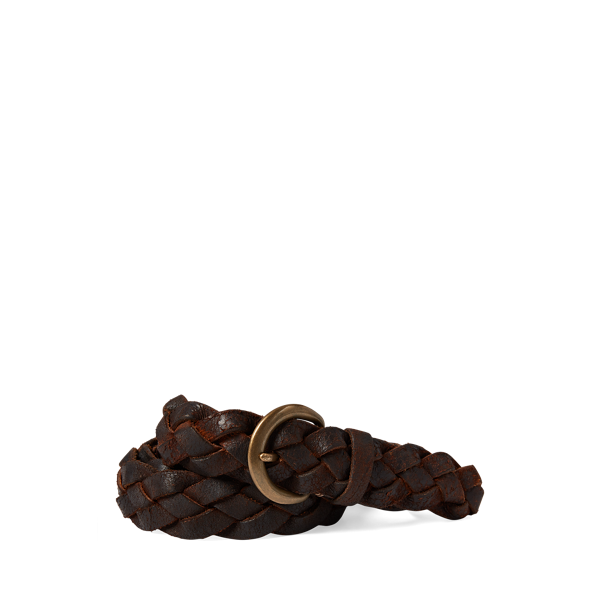 Ceinture en cuir tressé à la main