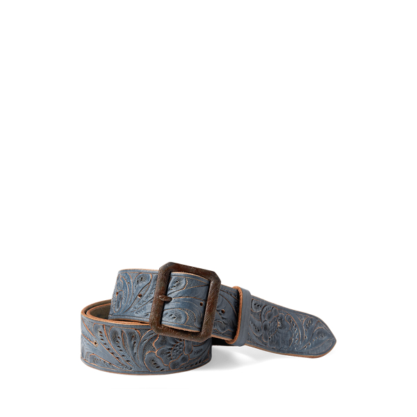 待望☆】 Vest 【新品】RRL Leather Hand-Tooled Leather Vest 【新品