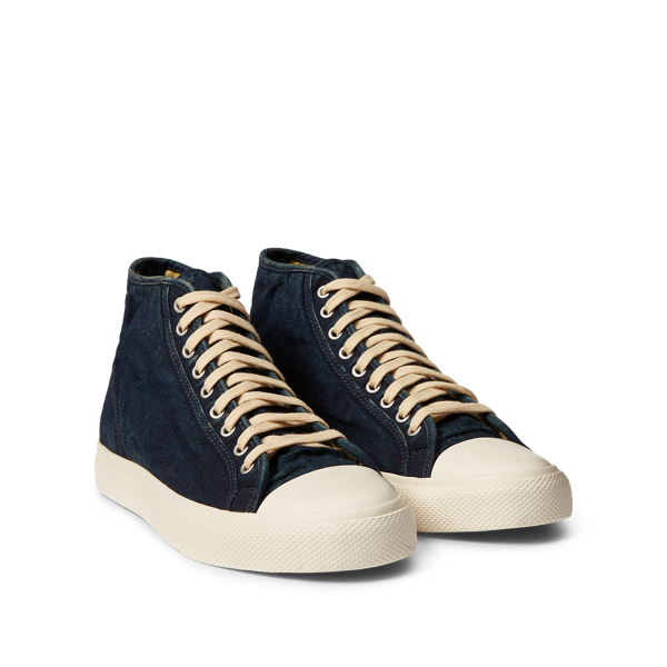 RRL Indigo canvas Mayport-sneaker 2