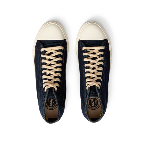 RRL Indigo canvas Mayport-sneaker 3