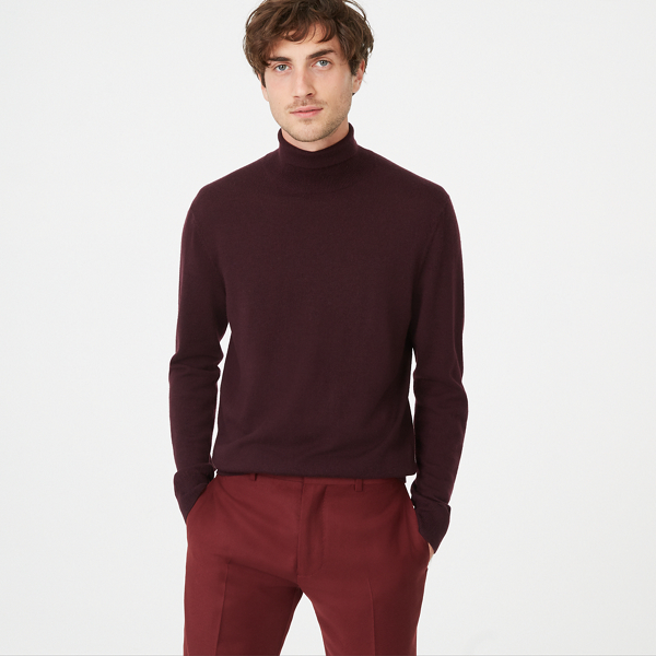 burgundy turtleneck mens