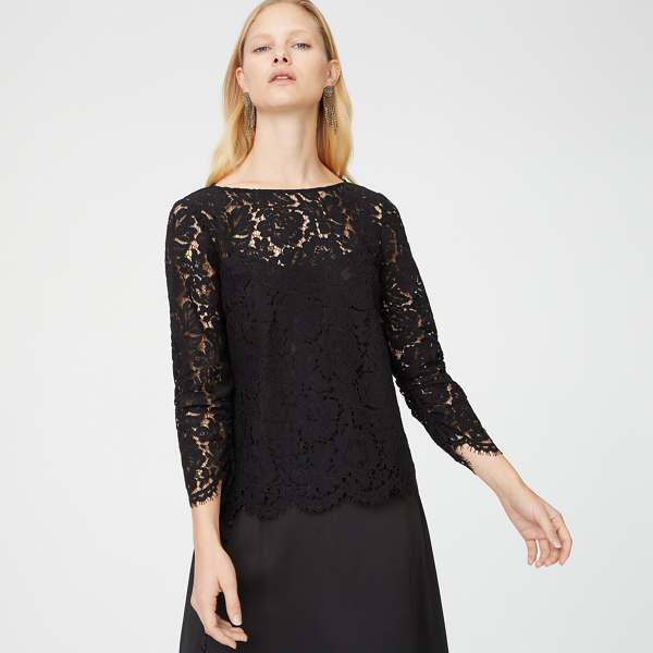Image of Club Monaco Black Giovannah Top in Size S