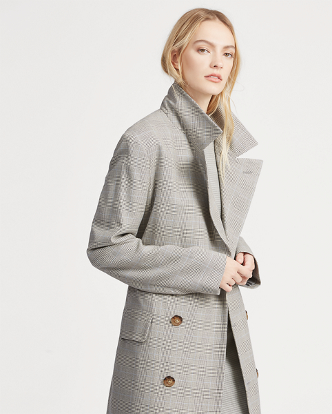Polo Ralph Lauren Glen Plaid Tweed Trench Coat 1
