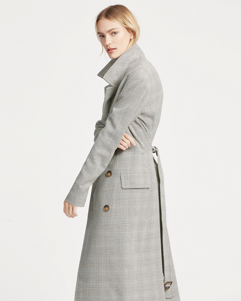 Polo Ralph Lauren Glen Plaid Tweed Trench Coat 5