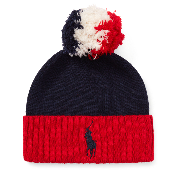polo bear pom pom hat