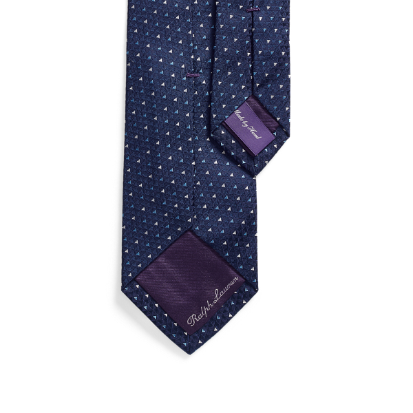 Polo Ralph Lauren Patterned Silk Tie In Navy