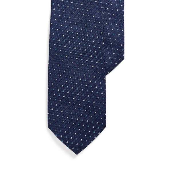 Polo Ralph Lauren Patterned Silk Tie In Navy