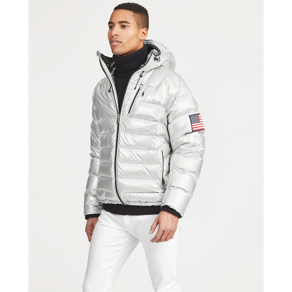 glacier heated down jacket polo